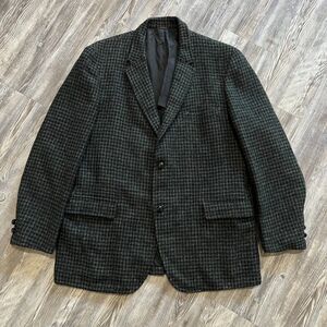 Vintage Harris Tweed 100% Wool Houndstooth Blazer Jacket – 44R